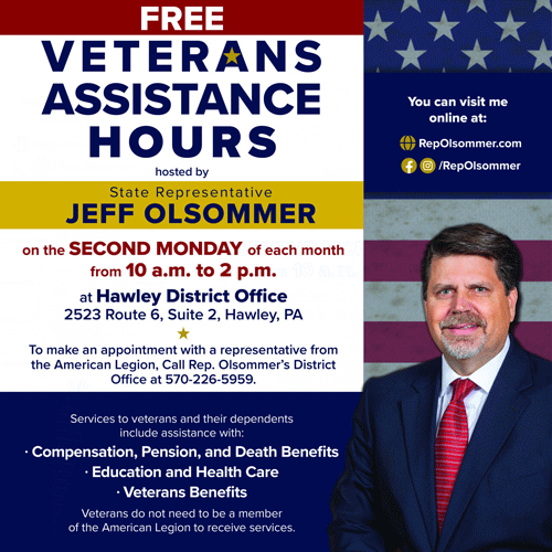 Olsommer: Veterans Assistance Available Jan. 12 